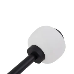 Lindby Terrassebelysning > Orfeas sokkellampe, sort/hvid, aluminium, Ø 24 cm