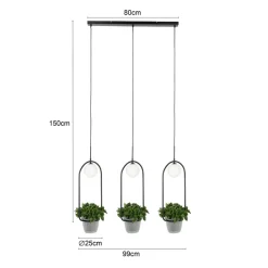 Lindby Pendellamper > Orna hængelampe, 3 lyskilder, blomsterampel