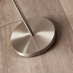 Gang|Pendellamper ^ Lindby Parsa gulvlampe, hvid, tekstil, højde 167 cm, E27