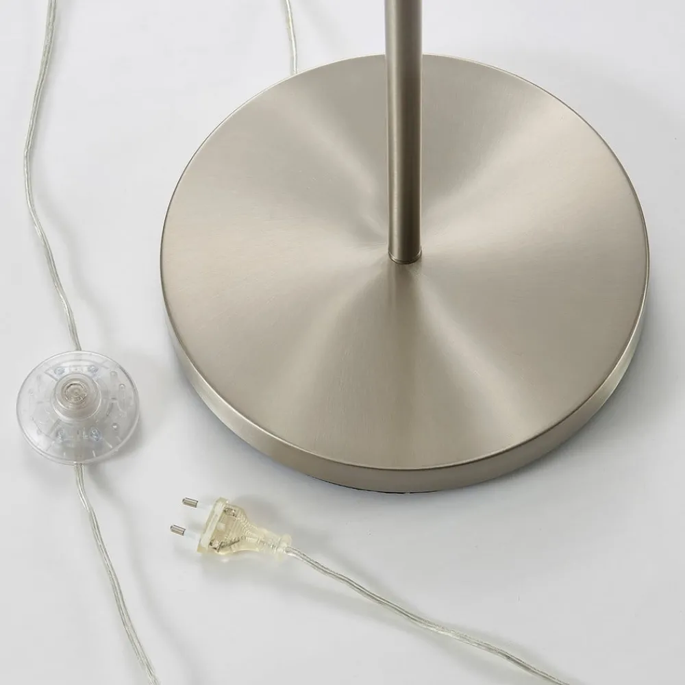 Gang|Pendellamper ^ Lindby Parsa gulvlampe, hvid, tekstil, højde 167 cm, E27