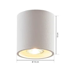 Lindby Loftlamper|Loftlamper > Parvin aluminium downlight, rund, hvid