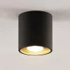 Loftlamper|Loftlamper ^ Lindby Parvin aluminium downlight, rund, sort