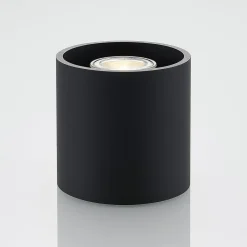 Loftlamper|Loftlamper ^ Lindby Parvin aluminium downlight, rund, sort