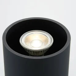 Loftlamper|Loftlamper ^ Lindby Parvin aluminium downlight, rund, sort