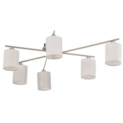 Lindby Loftlamper > Pellinora loftlampe, nikkelfarve/hvid