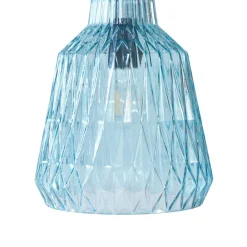 Pendellamper ^ Lindby pendel Belarion, blå, 1-lys, glas, Ø 23 cm