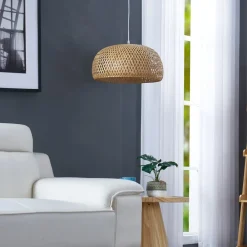 Lindby Pendellamper|Pendellamper > pendel Jadwiga, Ø 45 cm, bambus, E27