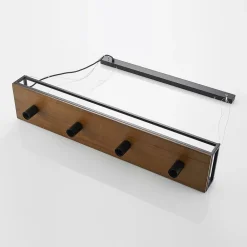Pendellamper|Pendellamper ^ Lindby -pendel Kirista, 4-lys, sort, træ, 100 cm