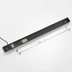 Pendellamper|Pendellamper ^ Lindby -pendel Kirista, 4-lys, sort, træ, 100 cm