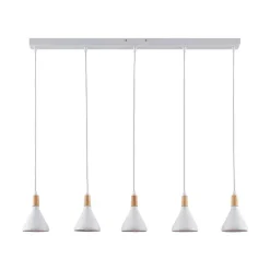 Lindby Pendellamper|Pendellamper > pendellampe Arina, 100 cm, hvid, 5 lyskilder, E14