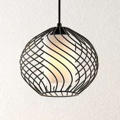 Lindby Pendellamper|Pendellamper > pendellampe Cedrice, 1 lyskilde, sort, metal, E27