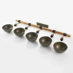 Lindby Pendellamper|Pendellamper > pendellampe Durbis, 149 cm, sort, 5 lyskilder, træ