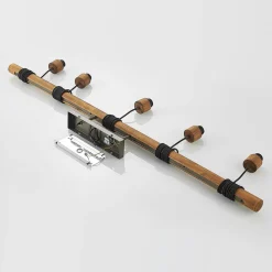Lindby Pendellamper|Pendellamper > pendellampe Durbis, 149 cm, sort, 5 lyskilder, træ