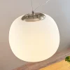 Lindby Pendellamper|Pendellamper > pendellampe Ginevra, Ø 38 cm, hvid, glas, E27