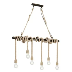 Lindby Pendellamper|Pendellamper > pendellampe Hajo, 100 cm, 6 lyskilder, rebpendel