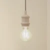 Lindby Pendellamper|Pendellamper > pendellampe Hattie, beige, Ø 5 cm, metal E27