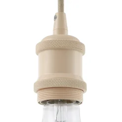 Lindby Pendellamper|Pendellamper > pendellampe Hattie, beige, Ø 5 cm, metal E27