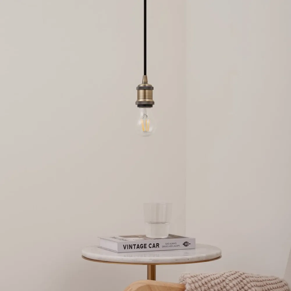 Lindby Pendellamper|Pendellamper > pendellampe Hattie, messing, Ø 5 cm, metal, E27