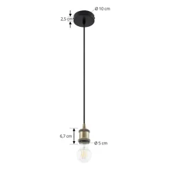Lindby Pendellamper|Pendellamper > pendellampe Hattie, messing, Ø 5 cm, metal, E27