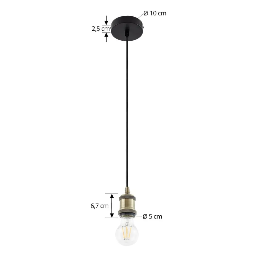 Lindby Pendellamper|Pendellamper > pendellampe Hattie, messing, Ø 5 cm, metal, E27