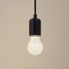 Lindby Pendellamper|Pendellamper > pendellampe Hattie, sort, Ø 4,7 cm, metal, E27