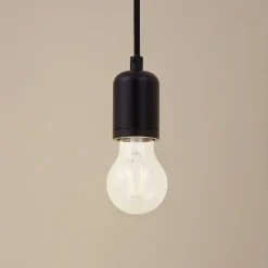 Lindby Pendellamper|Pendellamper > pendellampe Hattie, sort, Ø 4,7 cm, metal, E27