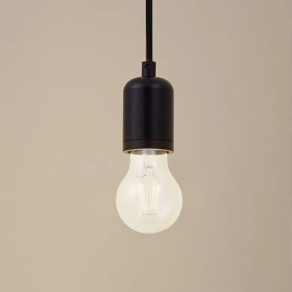 Lindby Pendellamper|Pendellamper > pendellampe Hattie, sort, Ø 4,7 cm, metal, E27
