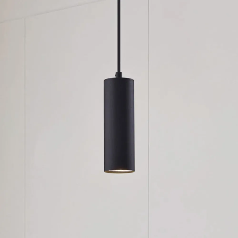 Lindby Pendellamper|Pendellamper > pendellampe Joffrey, Ø 6 cm, sort, metal, GU10