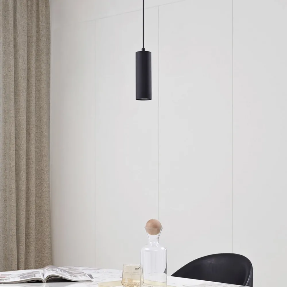 Lindby Pendellamper|Pendellamper > pendellampe Joffrey, Ø 6 cm, sort, metal, GU10