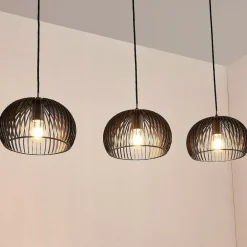 Lindby Pendellamper|Pendellamper > pendellampe Jusra, sort, metal, 3 lyskilder, 99 cm