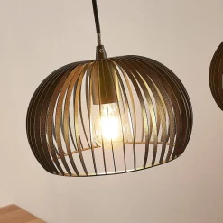 Lindby Pendellamper|Pendellamper > pendellampe Jusra, sort, metal, 3 lyskilder, 99 cm