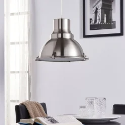 Pendellamper|Pendellamper ^ Lindby pendellampe Letty, Ø 39 cm, nikkelfarvet, metal, E27