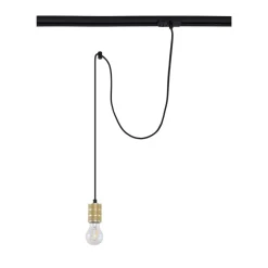 Lindby Skinnesystem > pendellampe Linaro, Ø 4,6 cm, guld, 1-faset, E27