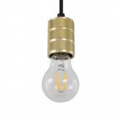 Lindby Skinnesystem > pendellampe Linaro, Ø 4,6 cm, guld, 1-faset, E27