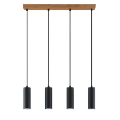 Lindby Pendellamper > pendellampe Maniva. 60 cm, 4 lyskilder, sort, GU10