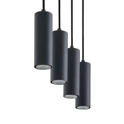 Lindby Pendellamper > pendellampe Maniva. 60 cm, 4 lyskilder, sort, GU10