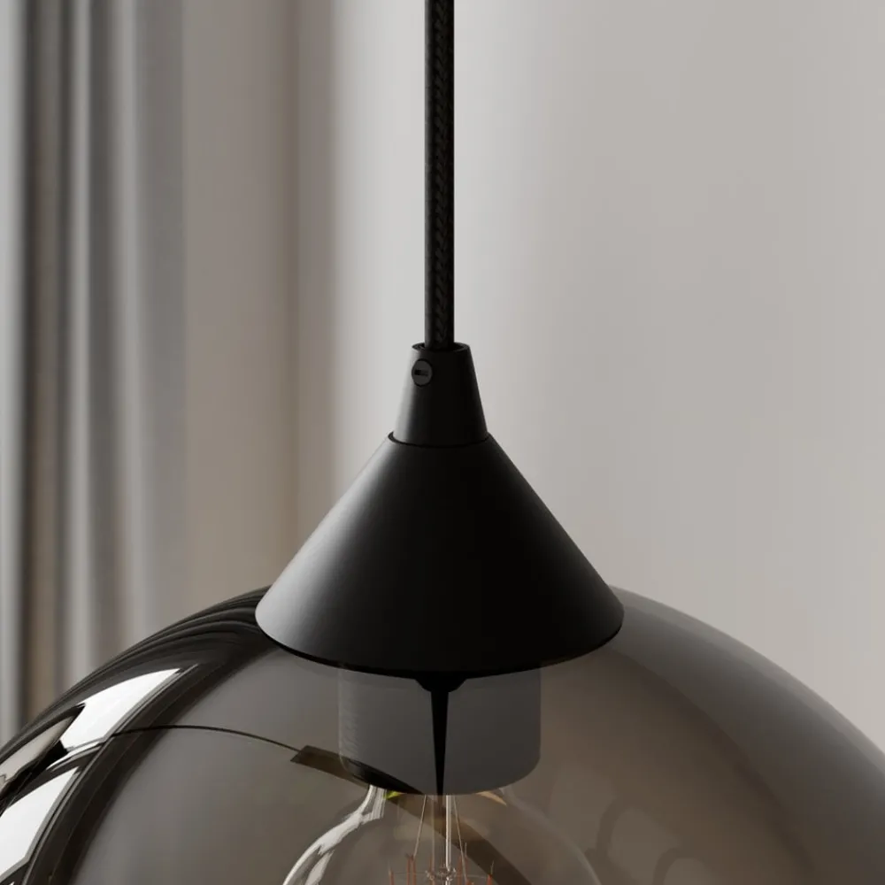 Lindby Pendellamper|Pendellamper > pendellampe Marla, 3 lyskilder, glas, røgfarvet grå, 102 cm