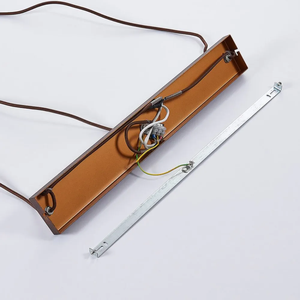 Lindby Pendellamper > pendellampe Millina, 70 cm, rustbrun, 3 lyskilder.