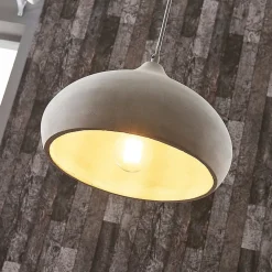 Lindby Pendellamper|Pendellamper > pendellampe Morton, Ø 29 cm, grå, beton, E27