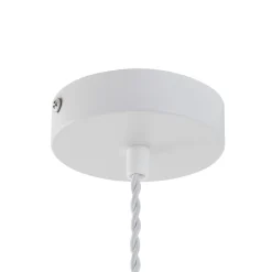 Lindby Pendellamper|Pendellamper > pendellampe Nuvia, Ø 15,5 cm, hvid, 3D-print