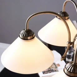 Lindby Gang|Pendellamper > pendellampe Otis, Ø 68 cm, 5 lyskilder, hvid, glas, E27