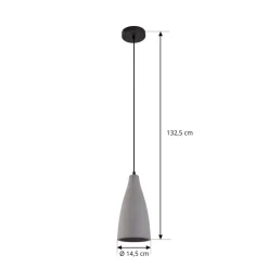 Lindby Pendellamper|Pendellamper > pendellampe Sanne, grå, beton, Ø 15 cm, E27