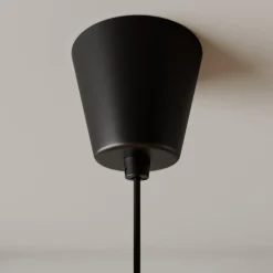 Lindby Gang|Pendellamper > pendellampe Simaria, sort, tekstil, Ø 60 cm, E27