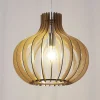 Lindby Pendellamper|Pendellamper > pendellampe Sina, Ø 35 cm, træ, E27