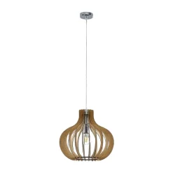 Lindby Pendellamper|Pendellamper > pendellampe Sina, Ø 35 cm, træ, E27