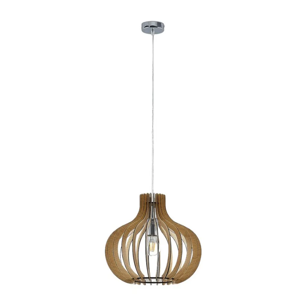 Lindby Pendellamper|Pendellamper > pendellampe Sina, Ø 35 cm, træ, E27