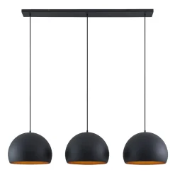 Pendellamper|Pendellamper ^ Lindby pendellampe Tarjei, 146 cm lang, sort/guld, metal