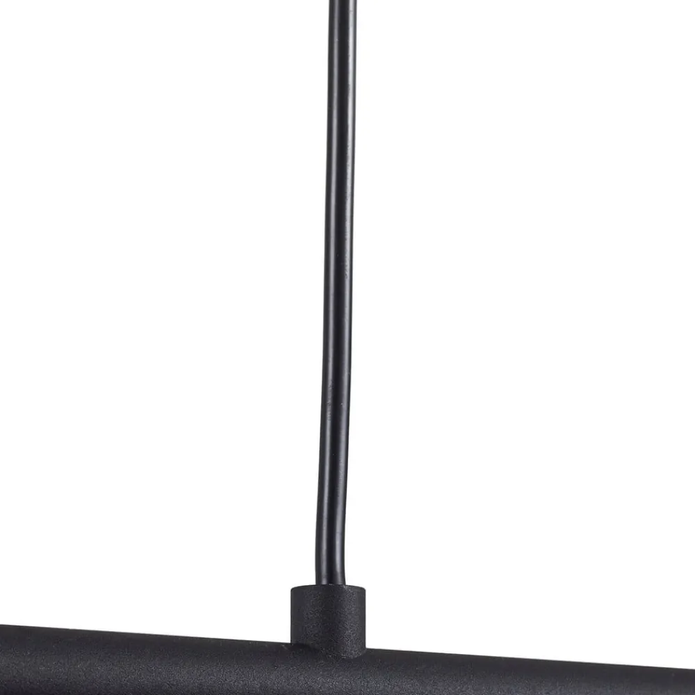 Lindby Pendellamper > pendellampe Vasilia, 75 cm, sort/guld, stof
