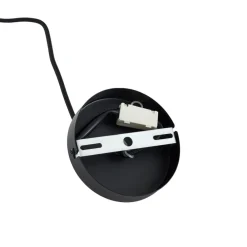 Pendellamper ^ Lindby pendel Nerys, 1-lys, sort, bambus, Ø 38 cm