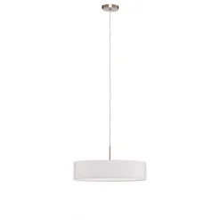 Lindby Pendellamper|Pendellamper > pendel Sebatin, Ø 50 cm, hvid, stof, E27